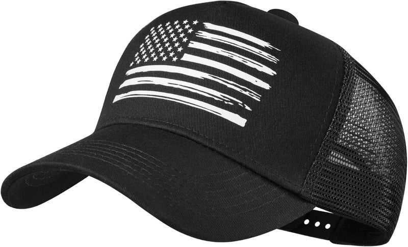 VIONLAN Baseball Cap, American Flag Trucker Hat for Men Women, Breathable Adjustable Fit Outdoor Mesh Snapback Hats - Image 1